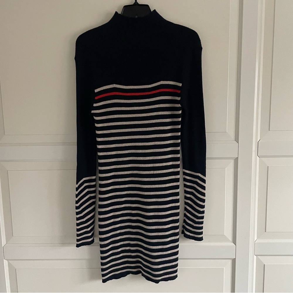 Rag & Bone Kate Stripe Turtleneck Mini Sweater Dr… - image 3